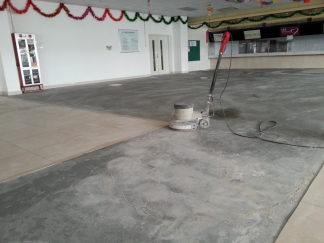 廣汽豐田食堂地面防滑改造-打磨